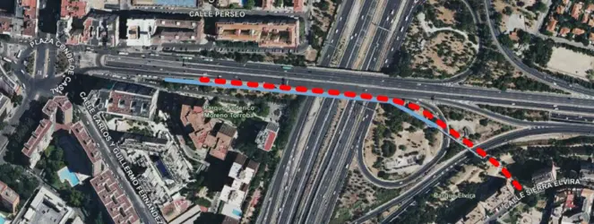 Propuesta de carril bici y mejora de pasarela existente