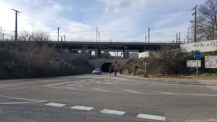 Tunel calle Embajadores punto negro del anillo ciclista