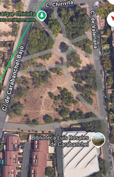 Imagen aerea del parque y la biblioteca